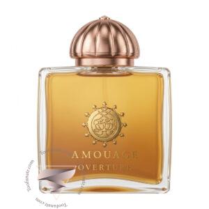 شیشه عطر آمواج اورتور با مایع طلایی و درپوش گنبدی شیاردار فلزی.