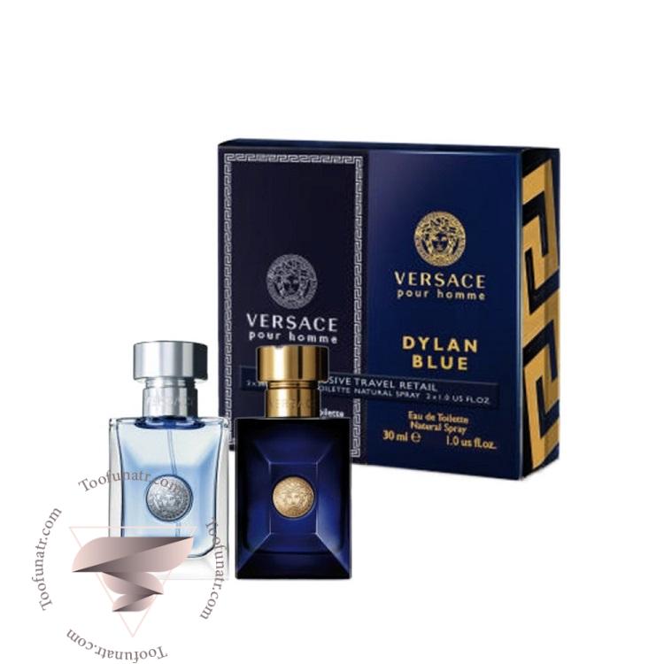 تراول ست ورساچه دیلان بلو و پور هوم ادو تویلت - Versace Dylan Blue And Pour Homme Edt Travel Pack تراول ست ورساچه دیلان بلو و پور هوم ادو تویلت - Versace Dylan Blue And Pour Homme Edt Travel Pack