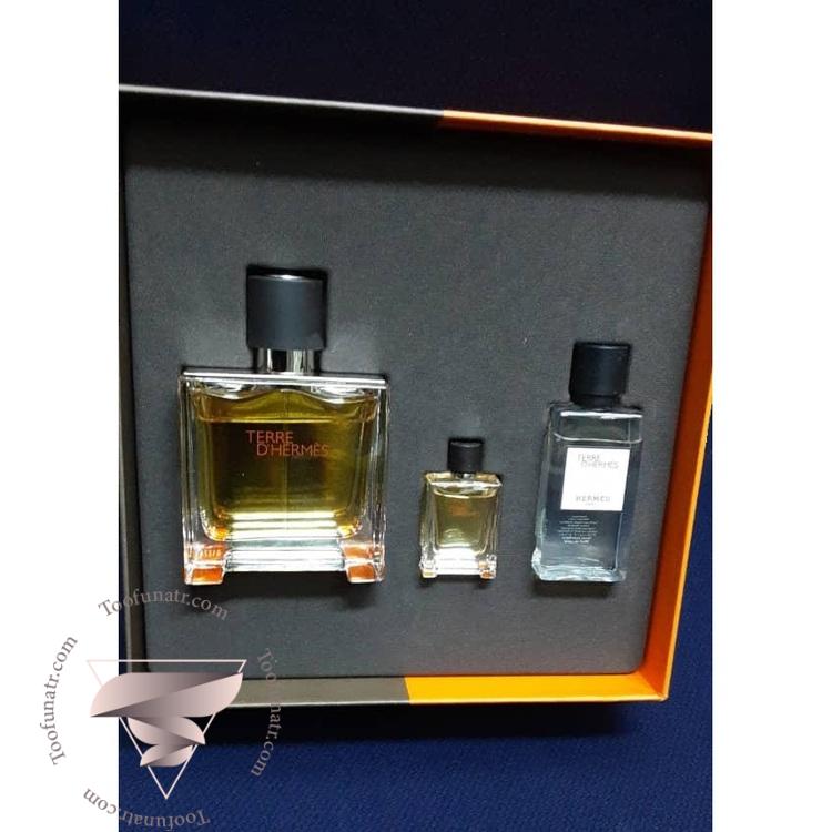 گیفت ست 3 تیکه تق هرمس (تره هرمس) - Terre d’Hermes Gift Set گیفت ست 3 تیکه تق هرمس (تره هرمس) - Terre d’Hermes Gift Set