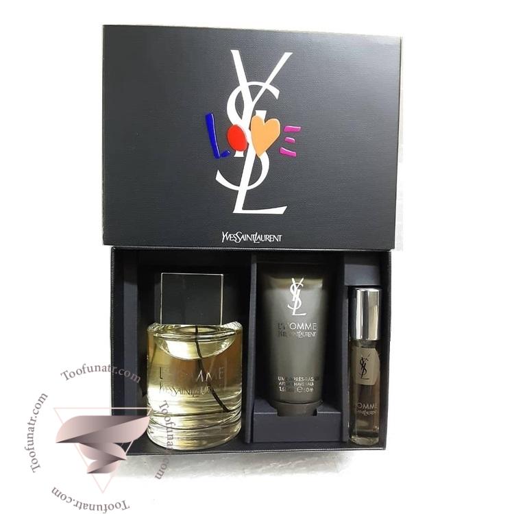 گیفت ست 3 تیکه ایو سن لورن لهوم ادو تویلت - Yves Saint Laurent L'Homme Gift Set گیفت ست 3 تیکه ایو سن لورن لهوم ادو تویلت - Yves Saint Laurent L'Homme Gift Set