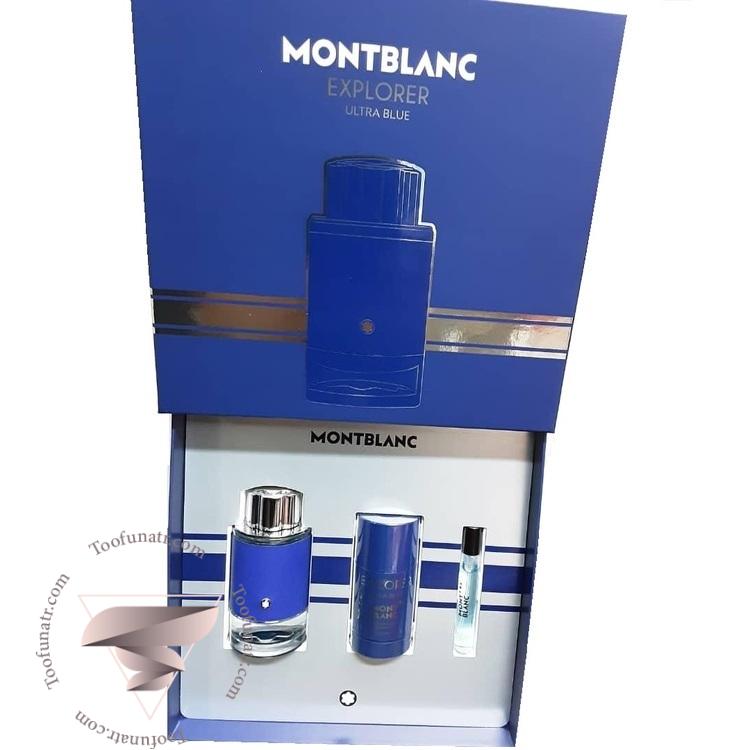 گیفت ست 3 تیکه مونت بلنک (مون بلان) اکسپلورر الترا بلو - Mont Blanc Explorer Ultra Blue Gift Set گیفت ست 3 تیکه مونت بلنک (مون بلان) اکسپلورر الترا بلو - Mont Blanc Explorer Ultra Blue Gift Set