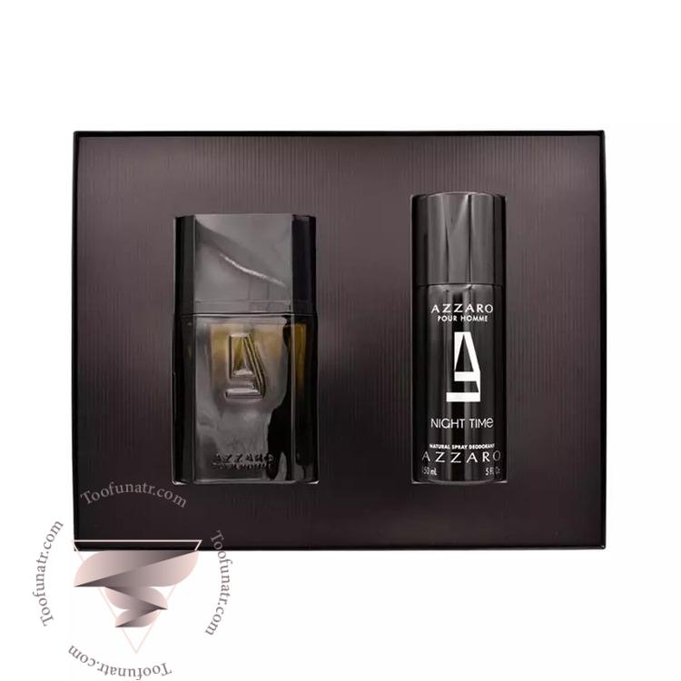 گیفت ست 2 تیکه آزارو پورهوم نایت تایم - Azzaro Night Time Pour Homme گیفت ست 2 تیکه آزارو پورهوم نایت تایم - Azzaro Night Time Pour Homme