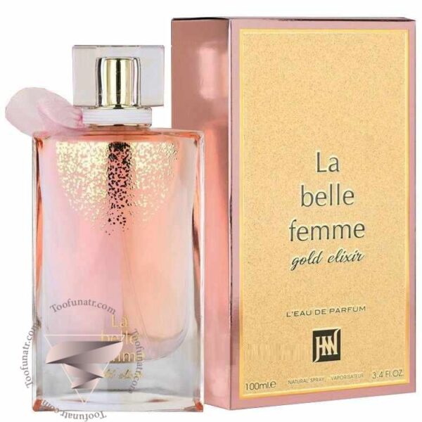 لانکوم لا ویه است بله له اکستریت جانوین جکوینز لا بله فم گلد الکسیر - Lancome La Vie est Belle L'Extrait Johnwin Jackwins La belle femme Gold Elixir
