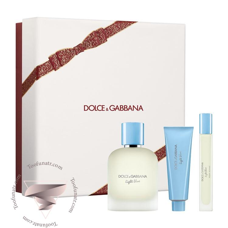 گیفت ست 3 تیکه دولچه گابانا لایت بلو پور هوم - D & G Light Blue Pour Homme 3 Piece Gift Set گیفت ست 3 تیکه دولچه گابانا لایت بلو پور هوم - D & G Light Blue Pour Homme 3 Piece Gift Set