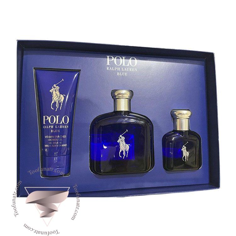 گیفت ست 3 تیکه رالف لورن پولو بلو آبی ادو پرفیوم - Ralph Lauren Polo Blue EDP 3 Piece Gift Set گیفت ست 3 تیکه رالف لورن پولو بلو آبی ادو پرفیوم - Ralph Lauren Polo Blue EDP 3 Piece Gift Set