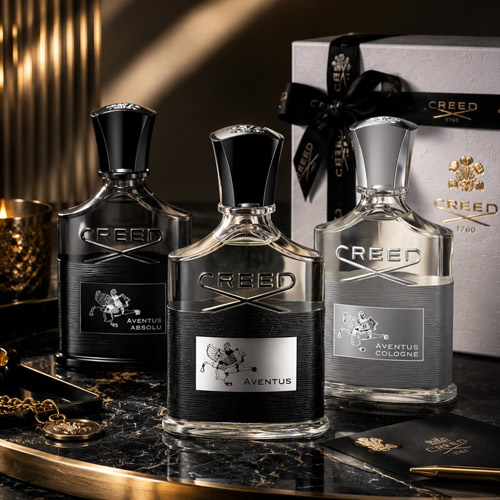 برند کرید (Creed) | تاریخچه، محبوب ترین عطر ها و راز محبوبیت این خانه عطر سازی لوکس 3 کلکسیون عطرهای مردانه کرید اونتوس و کرید کلون در فضایی لوکس و مدرن - پرفروشترین محصولات برند کرید
