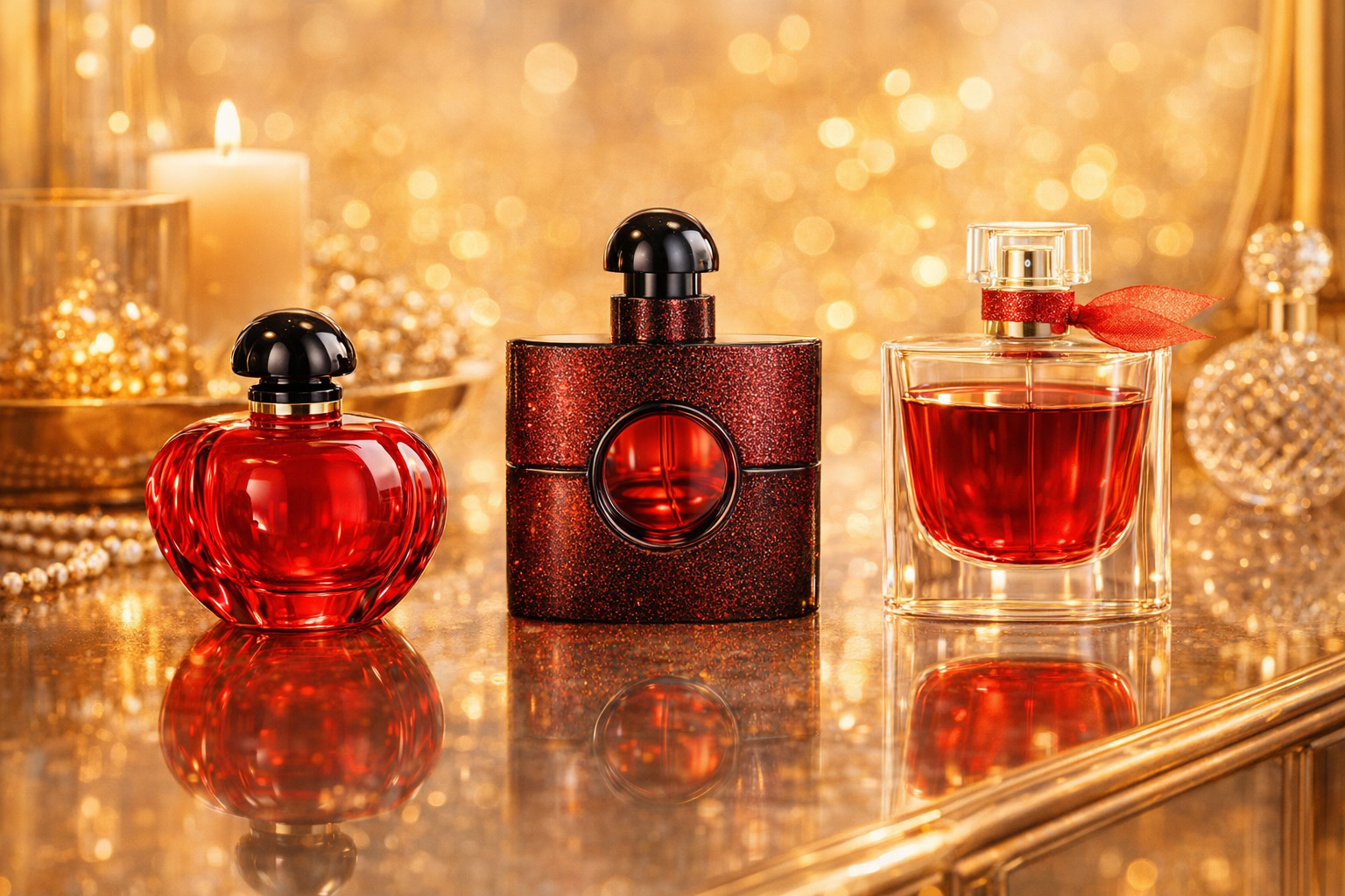 تصویر عطرهای فلنکر زنانه لوکس شامل Dior Hypnotic Poison و Black Opium Over Red